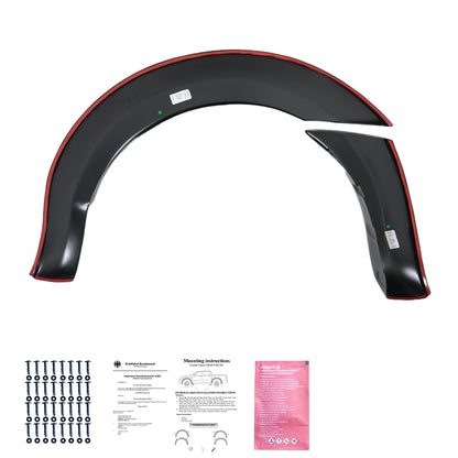 Kotflügelverbreiterungen passend für FORD Ranger T6/T7/T8 2012-2022 (Taped) Matt Schwarz