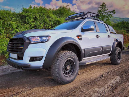 Kotflügelverbreiterungen passend für FORD Ranger T6/T7/T8 2012-2022 (Jumbo) mit ABE TÜV Matt Schwarz