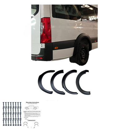 Kotflügelverbreiterungen passend für MERCEDES Sprinter W907 2018 + Matt Schwarz