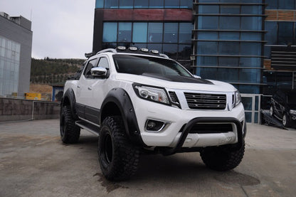 Kotflügelverbreiterungen passend für NISSAN Navara NP300 (D23) 2014-2017 mit ABE TÜV Matt Schwarz