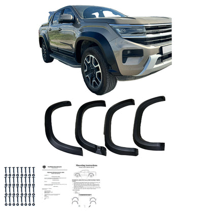 Kotflügelverbreiterungen passend für VW Amarok MK2 2022+ Matt Schwarz