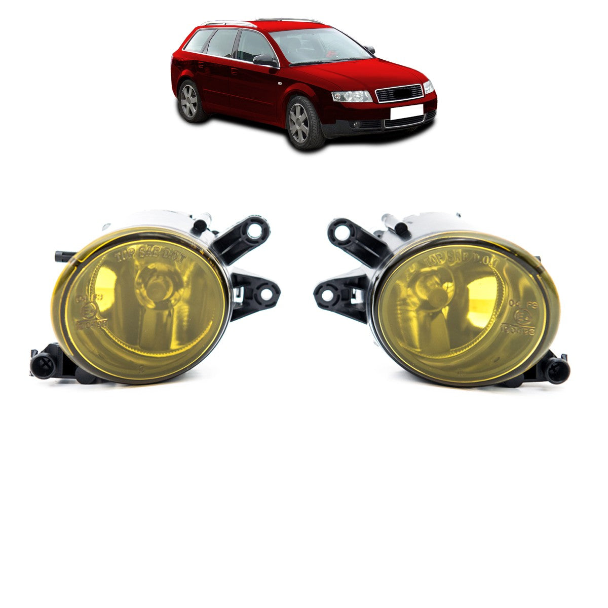 Gelbes Nebelscheinwerfer Set passend für Audi A4 B6 8E Limousine Avant 2000-2005