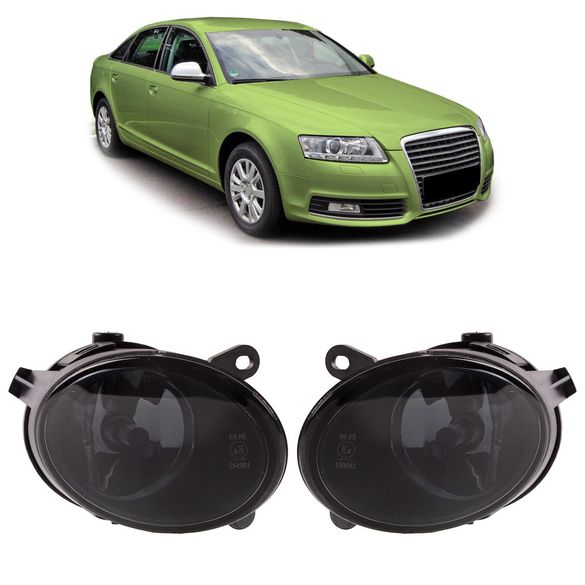 Nebelscheinwerfer Set Smoke passend für Audi A6 C6 (4F) Limousine Avant 2004-2011