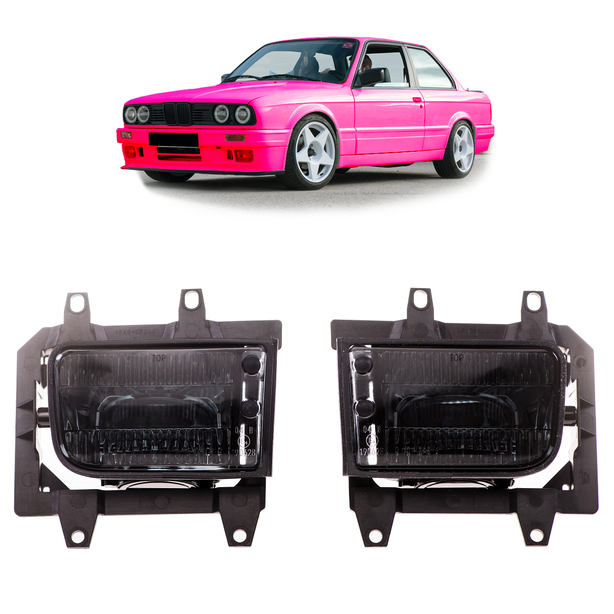 Nebelscheinwerfer Set Rauch passend für BMW 3er E30 Facelift 1988-1991