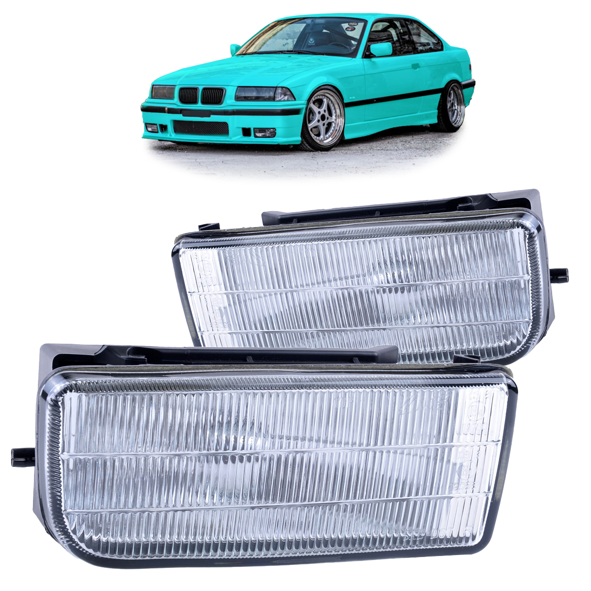 Klare Frontnebelscheinwerfer Set passend für BMW 3er E36 1991-2000