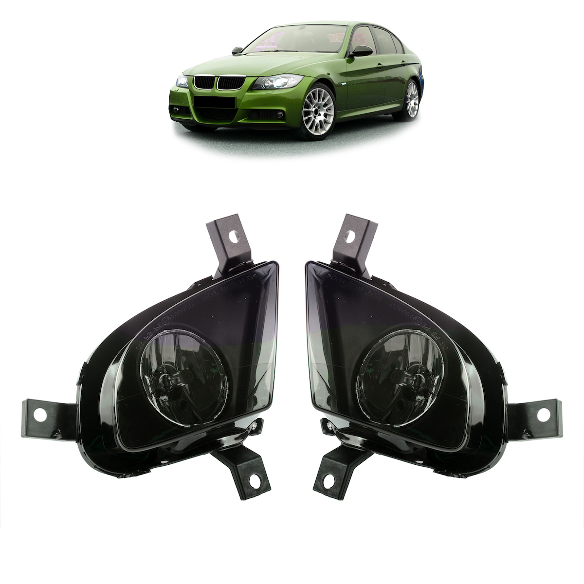Nebelscheinwerfer Set Smoke passend für BMW 3er E90 E91 LCI 2008-2011