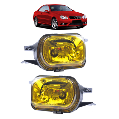 Gelbe Nebelscheinwerfer Set passend für Mercedes CLK C209 C-Klasse W203 SLK R170