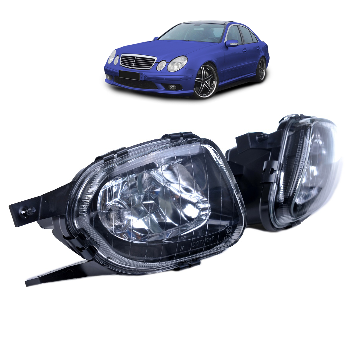 Nebelscheinwerfer Set Klar passend für Mercedes E-Klasse W211 Sprinter 2002-2009