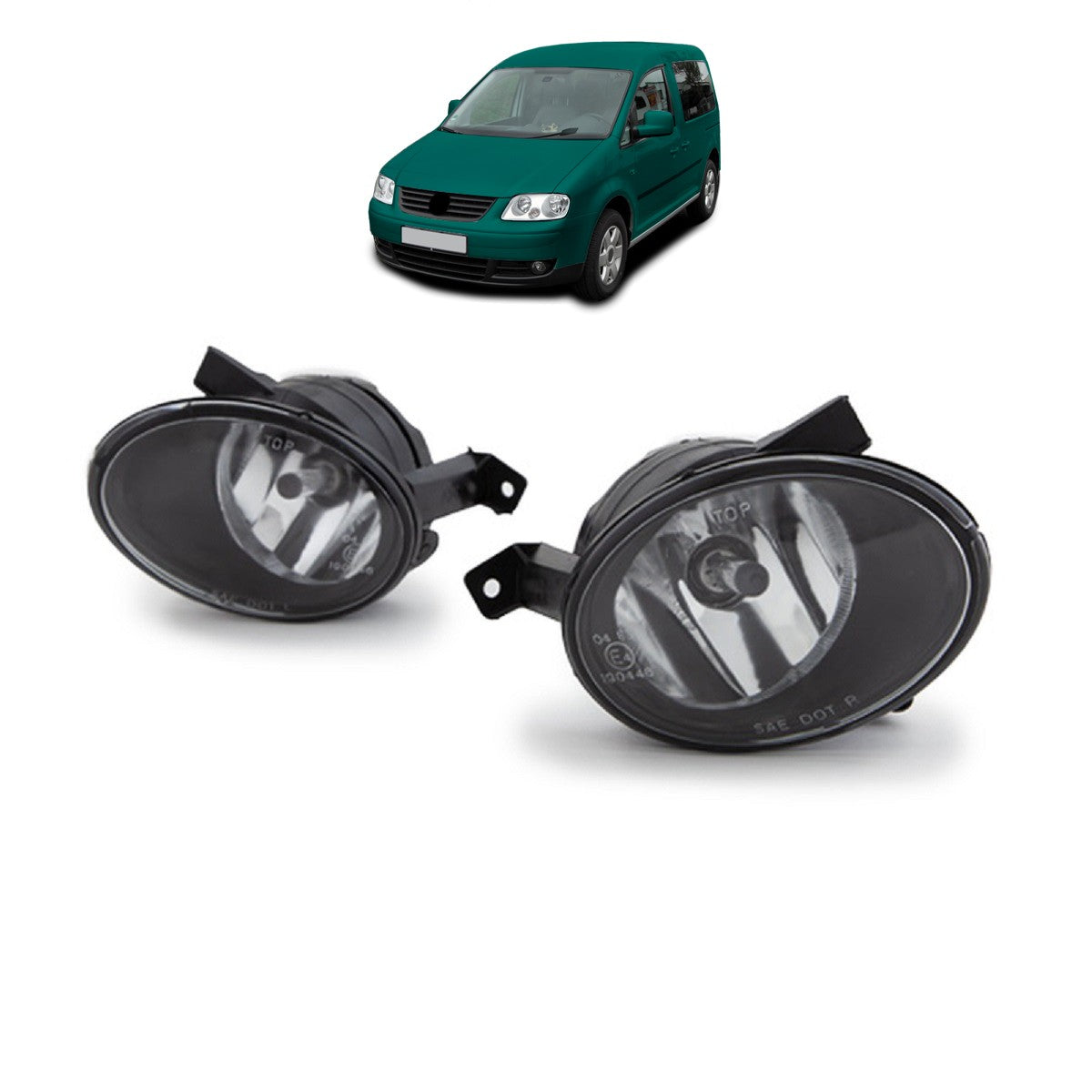 Klarsicht Nebelscheinwerfer Set passend für VW Käfer/Caddy/Eos/Golf 6/Tiguan 2008-2019