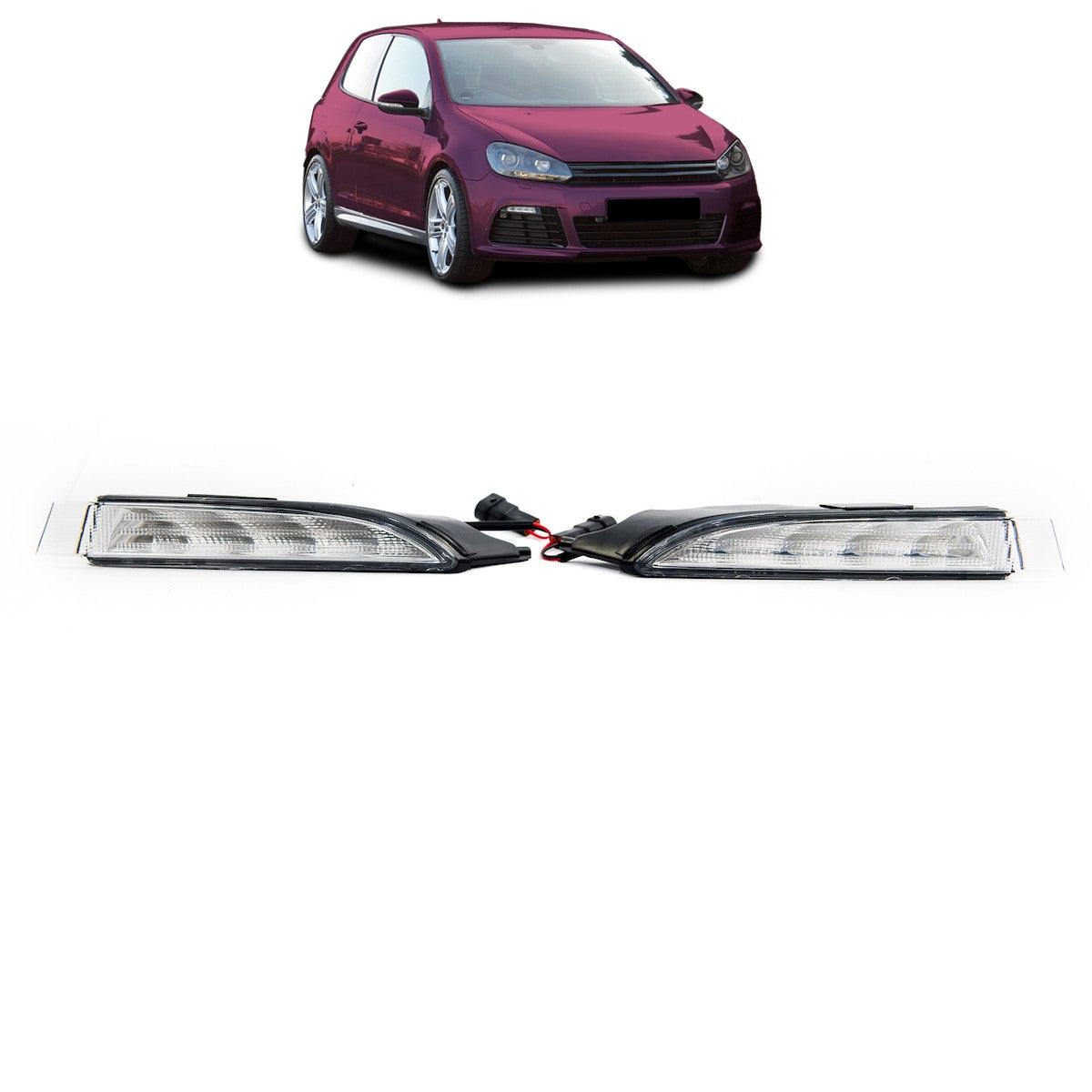 LED-Tagfahrlichter passend für VW Golf 6 R 2008-2012