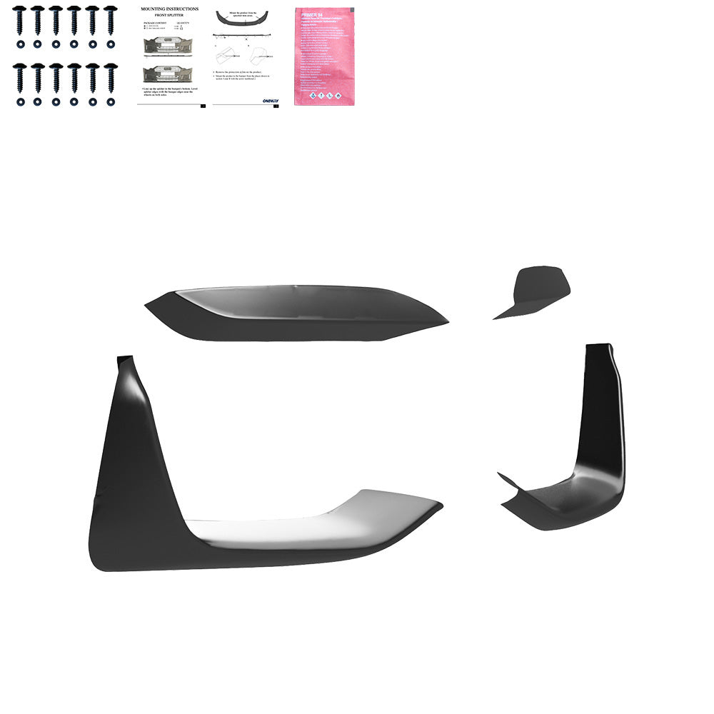 Frontflaps passend für BMW M4 F82 / M3 F80 2014-2021 Hochglanz Schwarz