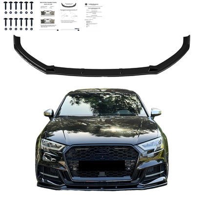 Frontsplitter passend für Audi S3 8V Limousine 2016-2020 mit ABE TÜV Hochglanz Schwarz