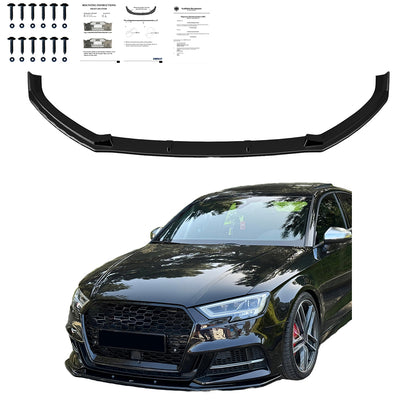 Frontsplitter passend für Audi S3 8V Limousine 2016-2020 mit ABE TÜV Hochglanz Schwarz