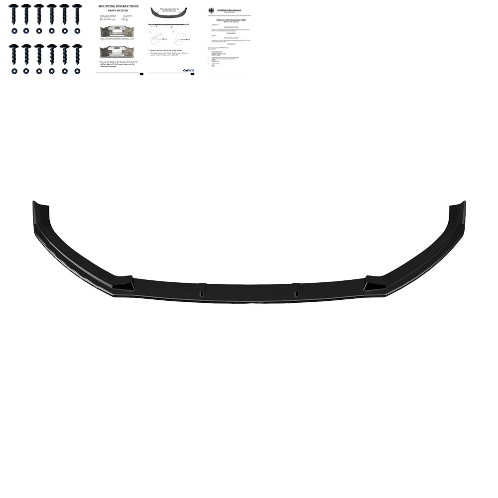 Frontsplitter passend für Audi S3 8V Limousine 2016-2020 mit ABE TÜV Hochglanz Schwarz