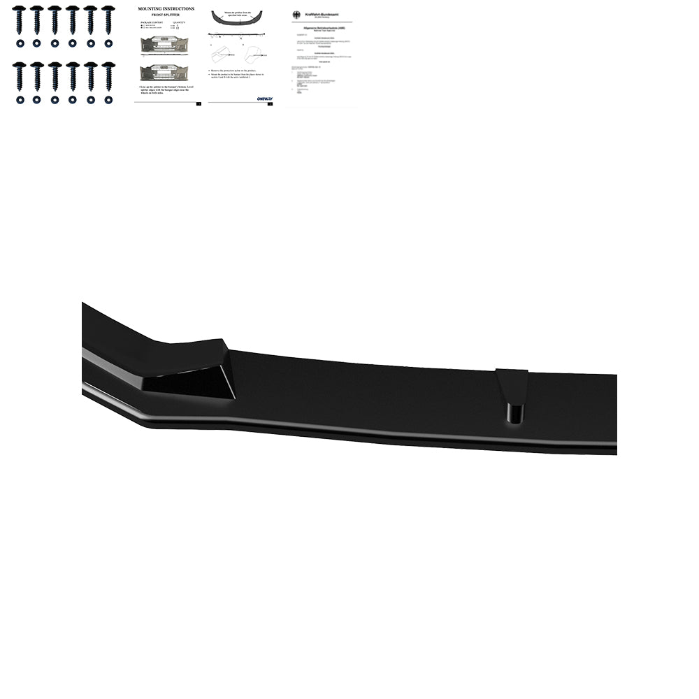 Frontsplitter passend für Audi S3 8V Limousine 2016-2020 mit ABE TÜV Hochglanz Schwarz