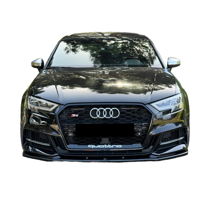 Frontsplitter passend für Audi S3 8V Limousine 2016-2020 mit ABE TÜV Hochglanz Schwarz