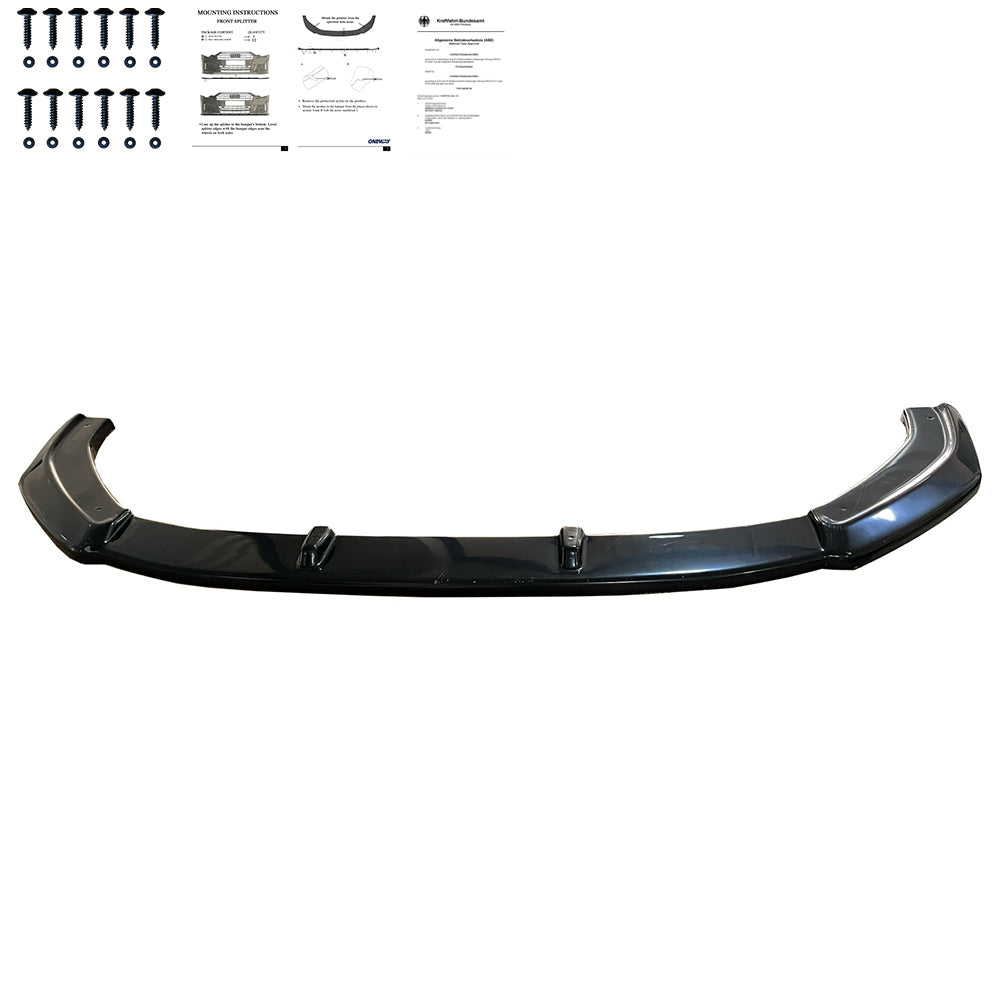 Frontsplitter passend für Audi RS4 B9 2017-2019 mit ABE TÜV Hochglanz Schwarz