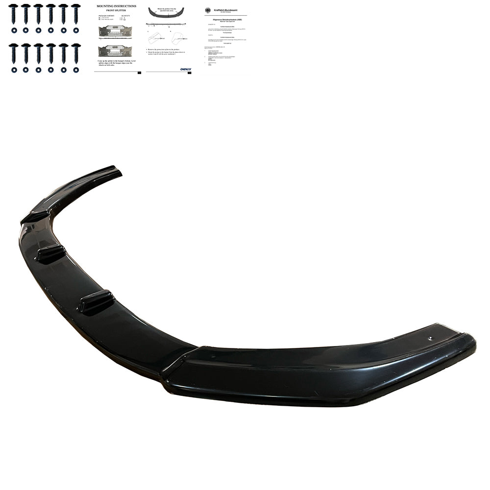 Frontsplitter passend für Audi RS4 B9 2017-2019 mit ABE TÜV Hochglanz Schwarz