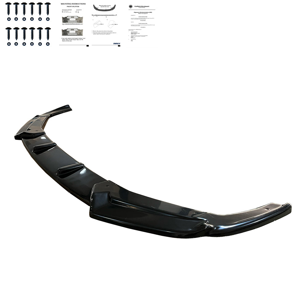 Frontsplitter passend für Audi RS6 C8 2019+ mit ABE TÜV Hochglanz Schwarz