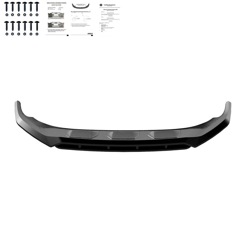 Frontsplitter passend für Audi Q7 S-Line Mk2 Facelift 2019+ Hochglanz Schwarz