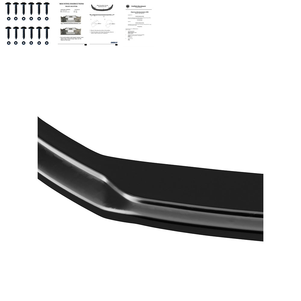 Frontsplitter passend für AUDI Q5 / SQ5 Mk2 2017-2020 Hochglanz Schwarz