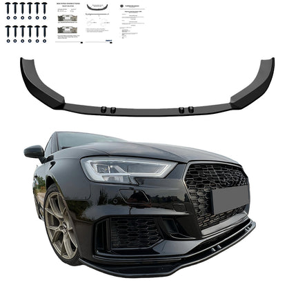 Frontsplitter passend für AUDI RS3 8V Facelift Sportback 2017-2019 Version 3 mit ABE TÜV Hochglanz Schwarz