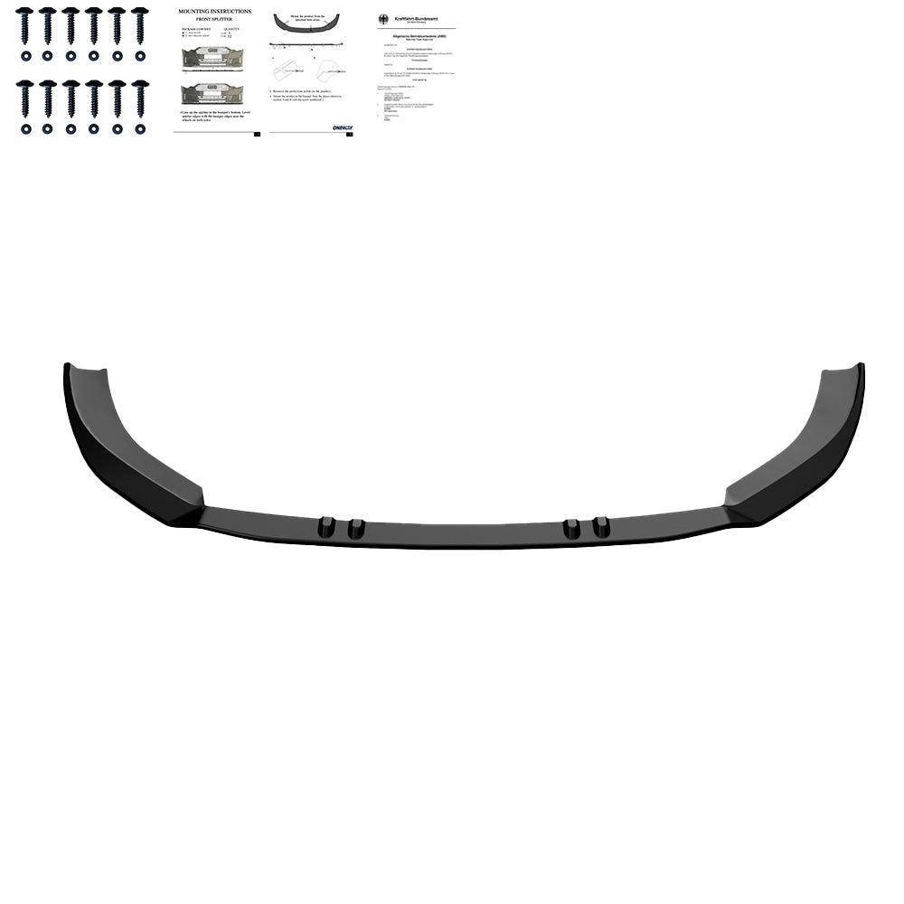 Frontsplitter passend für AUDI RS3 8V Facelift Sportback 2017-2019 Version 3 mit ABE TÜV Hochglanz Schwarz