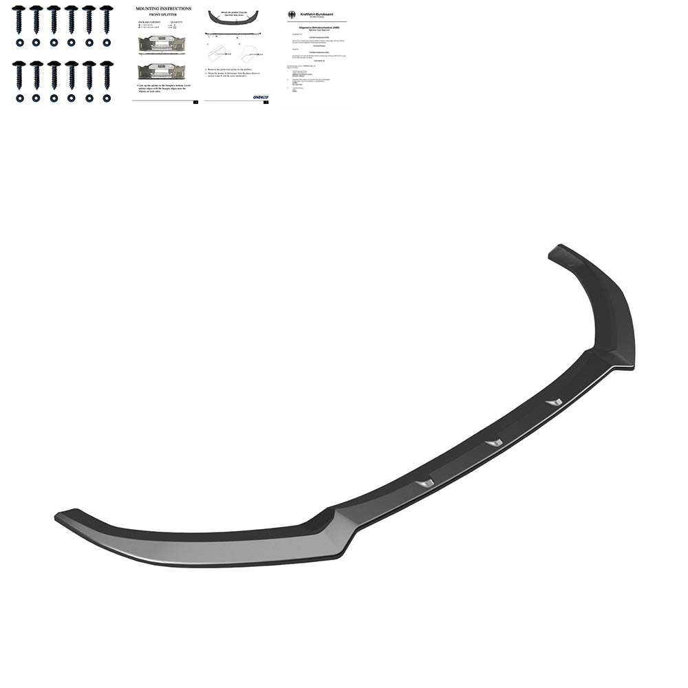 Frontsplitter passend für Audi S3 Sportback 8V Facelift 2016-2019 mit ABE TÜV Hochglanz Schwarz