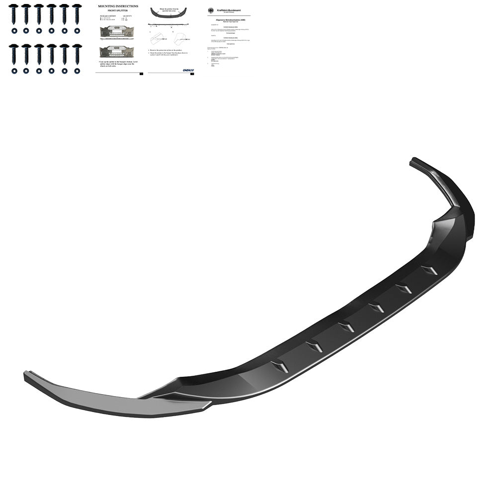 Frontsplitter passend für Audi A3 S-Line / S3 8Y 2020-2024 v2 mit ABE TÜV Hochglanz Schwarz
