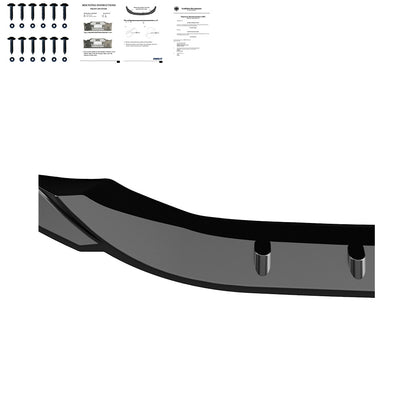 Frontsplitter passend für Audi A3 S-Line / S3 8Y 2020-2024 v2 mit ABE TÜV Hochglanz Schwarz