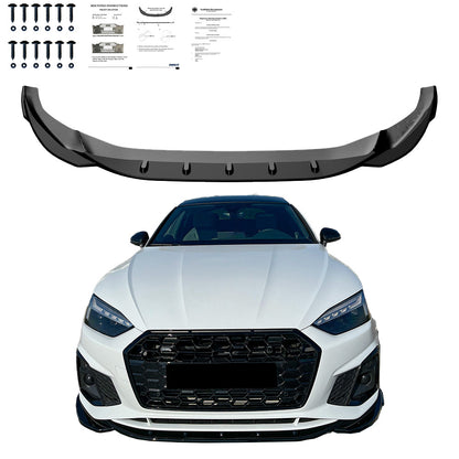 Frontsplitter passend für Audi A5 S-Line / S5 F5 Facelift 2019-2024 mit ABE TÜV Hochglanz Schwarz