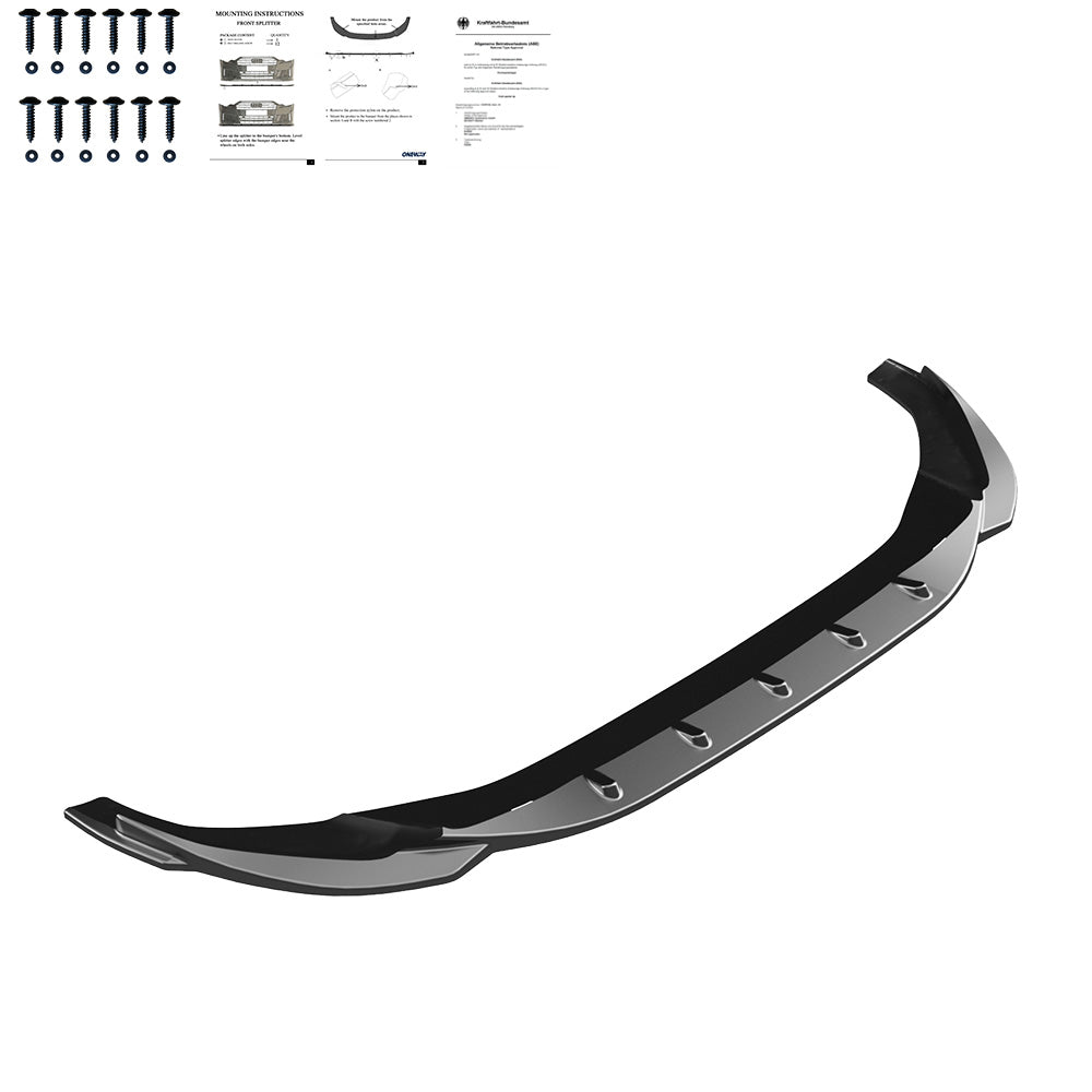 Frontsplitter passend für Audi A5 S-Line / S5 F5 Facelift 2019-2024 mit ABE TÜV Hochglanz Schwarz