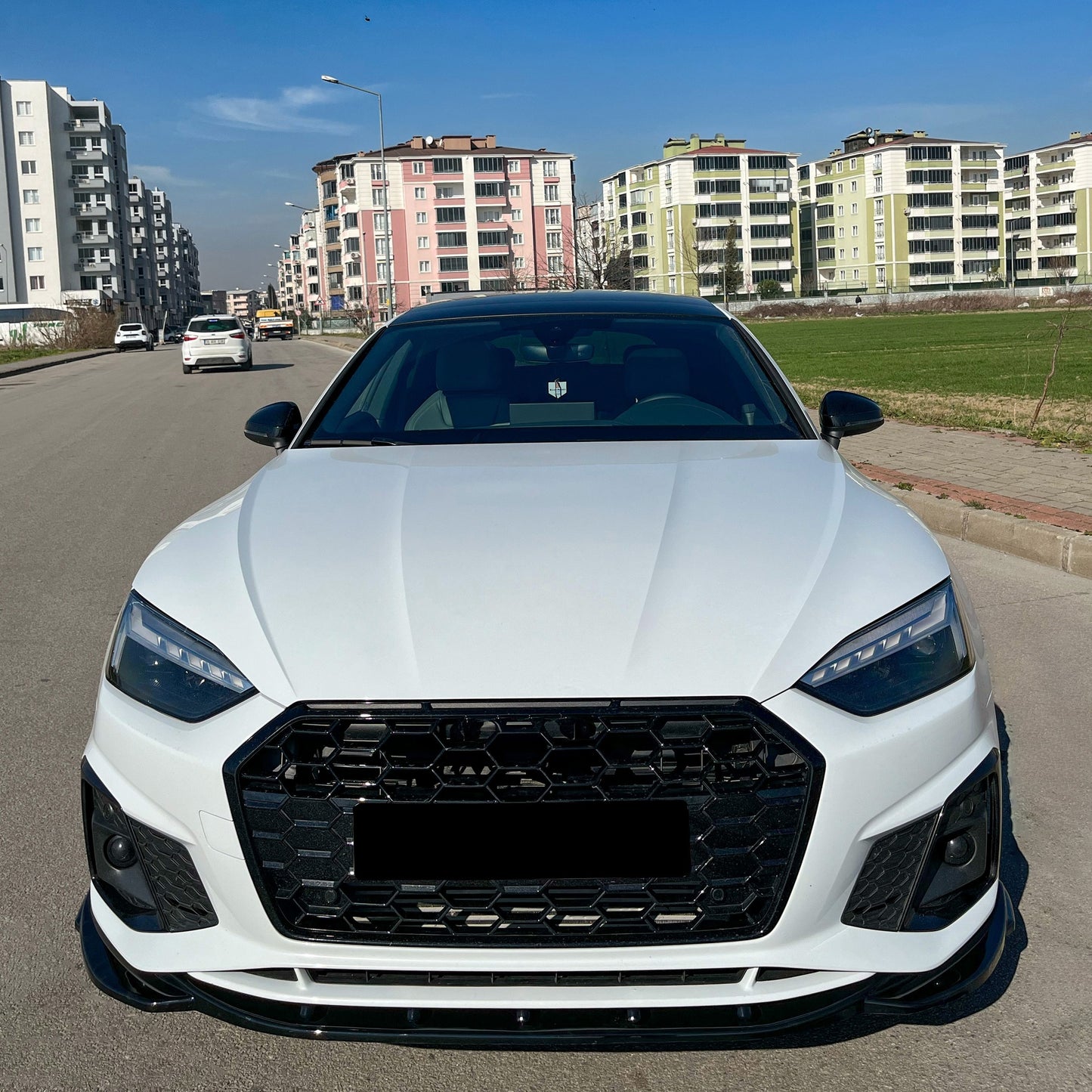Frontsplitter passend für Audi A5 S-Line / S5 F5 Facelift 2019-2024 mit ABE TÜV Hochglanz Schwarz