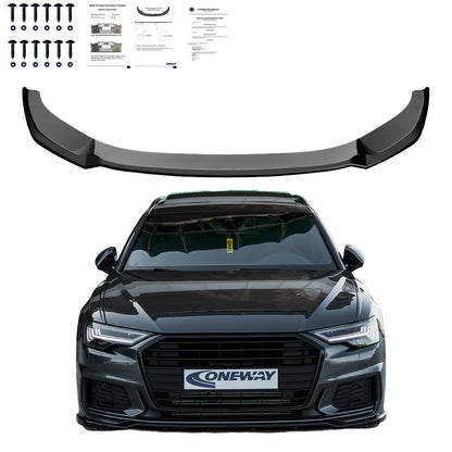 Frontsplitter Hochglanz Schwarz passend für Audi A6 S-Line / S6 C8 (Limousine-Avant) 2019+ mit ABE TÜV