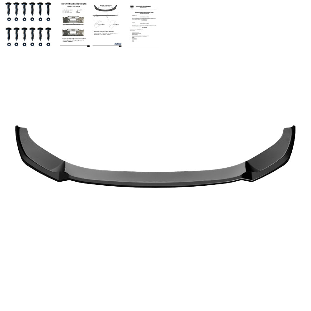 Frontsplitter Hochglanz Schwarz passend für Audi A6 S-Line / S6 C8 (Limousine-Avant) 2019+ mit ABE TÜV