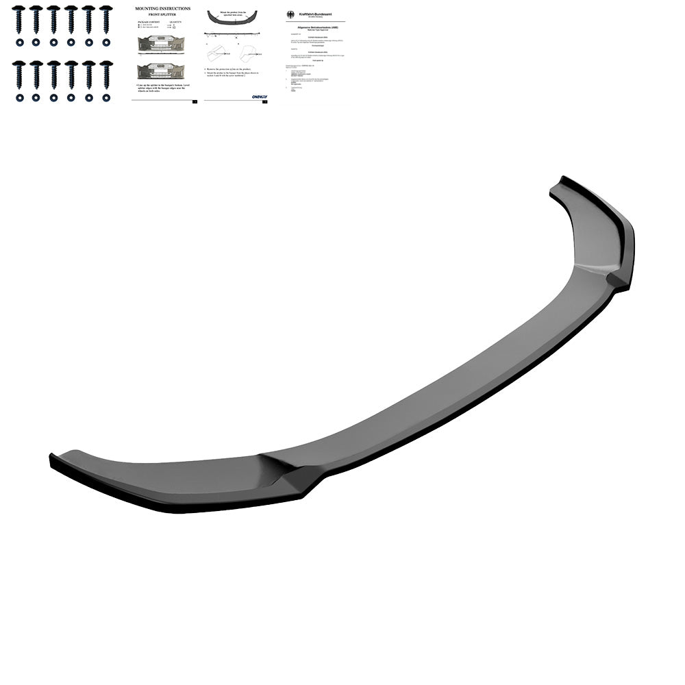 Frontsplitter Hochglanz Schwarz passend für Audi A6 S-Line / S6 C8 (Limousine-Avant) 2019+ mit ABE TÜV