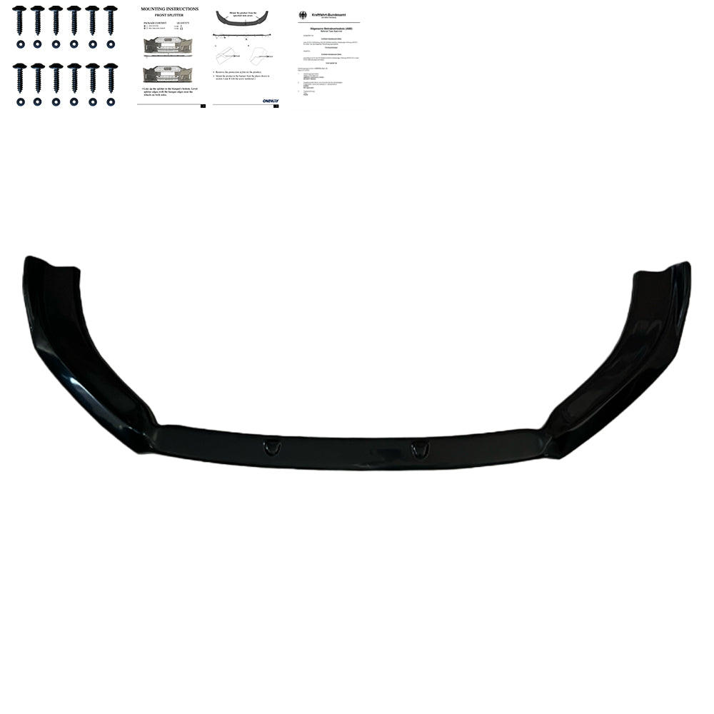 Frontsplitter passend für Audi RS3 8V FL 2017-2020 mit ABE TÜV Hochglanz Schwarz