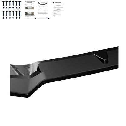 FS01.118 - Frontsplitter passend für Audi S3 8V (Limousine / Cabrio) 2013-2016 v2 mit ABE TÜV Hochglanz Schwarz