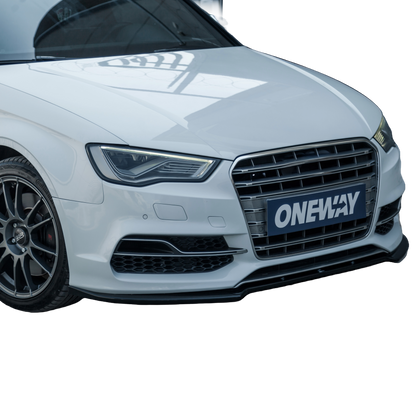 FS01.118 - Frontsplitter passend für Audi S3 8V (Limousine / Cabrio) 2013-2016 v2 mit ABE TÜV Hochglanz Schwarz