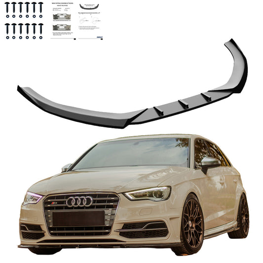 Frontsplitter passend für Audi S3 Sportback 8V 2013-2016 Hochglanz Schwarz
