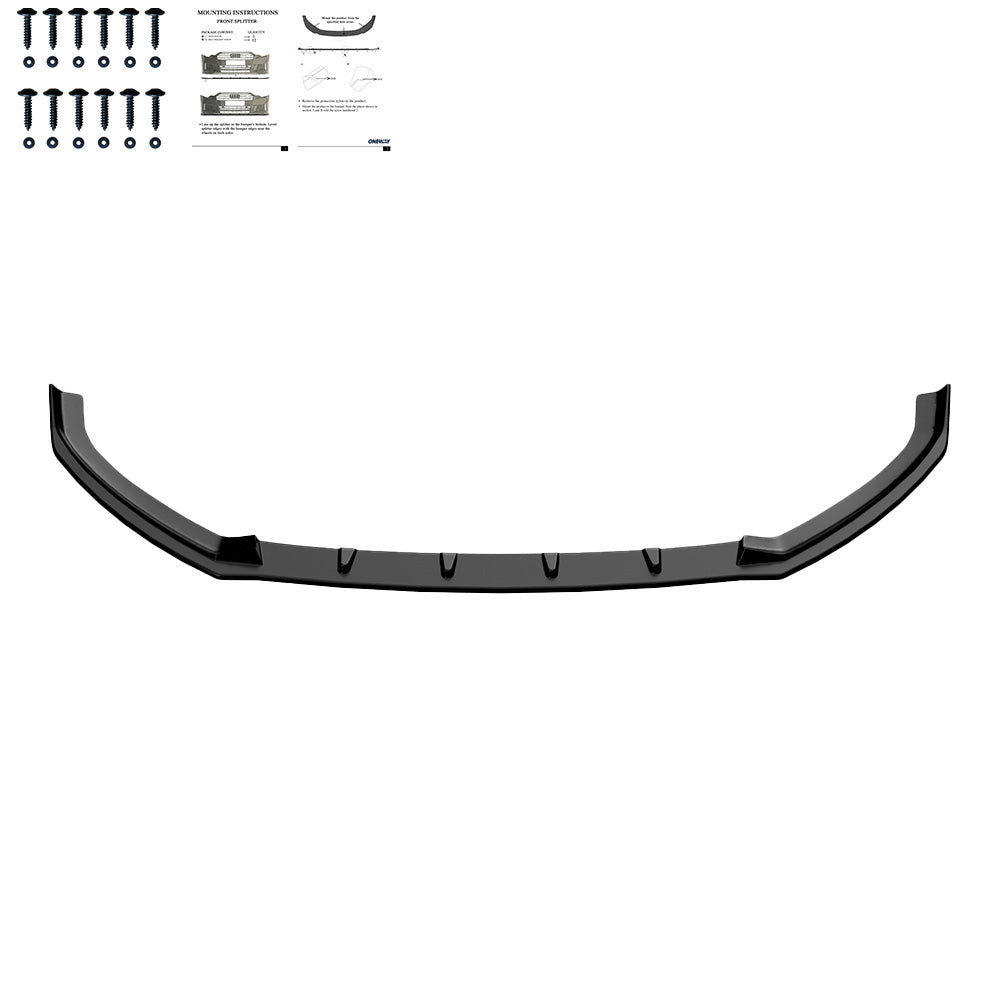 Frontsplitter passend für Audi S3 Sportback 8V Facelift 2016-2019 v2 Hochglanz Schwarz