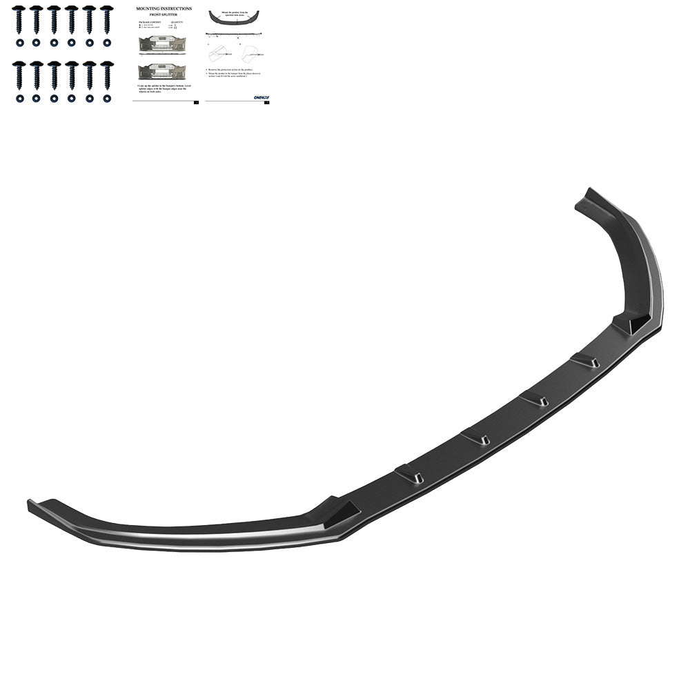 Frontsplitter passend für Audi S3 Sportback 8V Facelift 2016-2019 v2 Hochglanz Schwarz