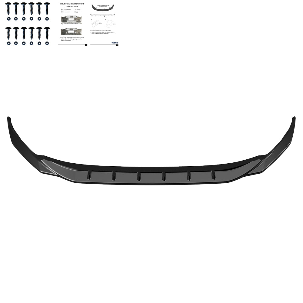 Frontspoiler passend für AUDI A3 8Y (Limousine / Sportback) 2020-2024 Hochglanz Schwarz