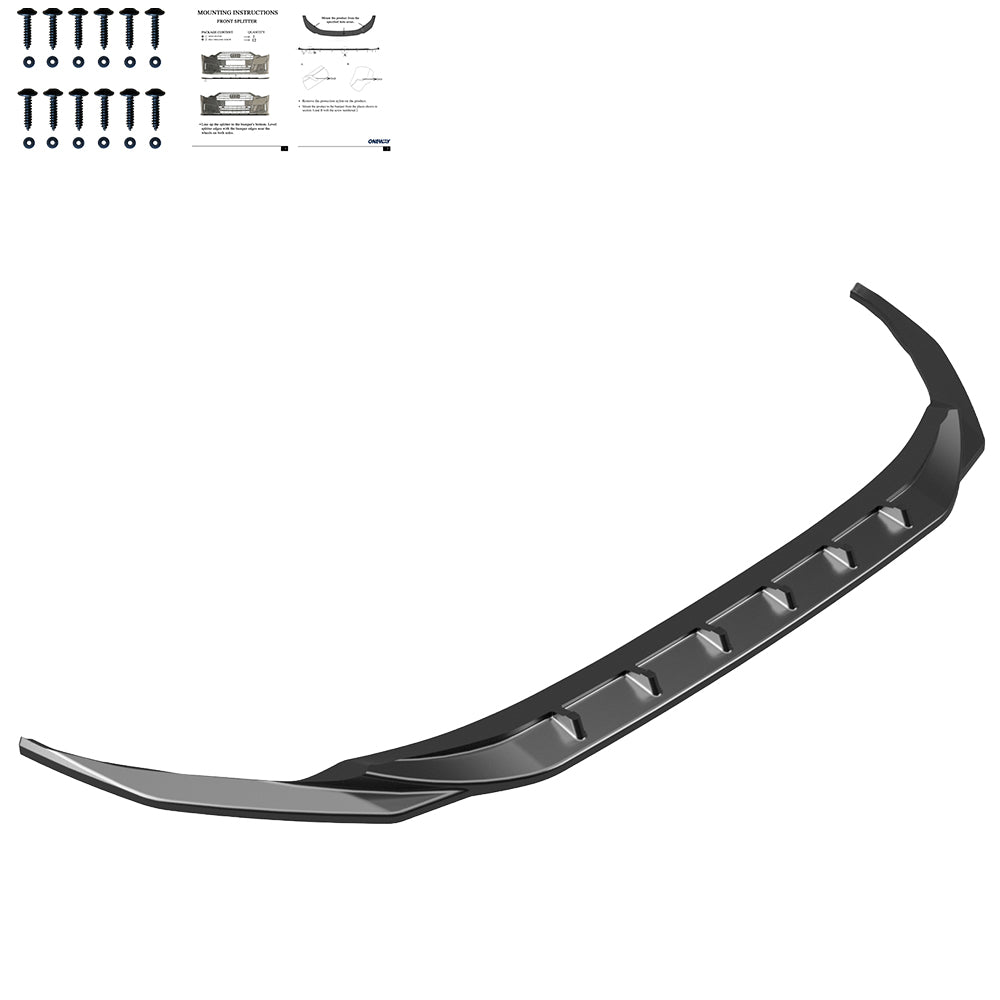 Frontspoiler passend für AUDI A3 8Y (Limousine / Sportback) 2020-2024 Hochglanz Schwarz