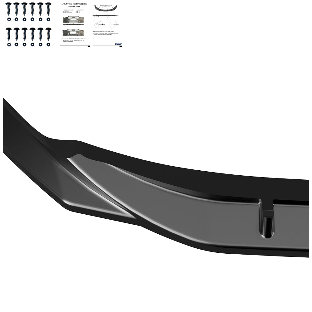 Frontspoiler passend für AUDI A3 8Y (Limousine / Sportback) 2020-2024 Hochglanz Schwarz