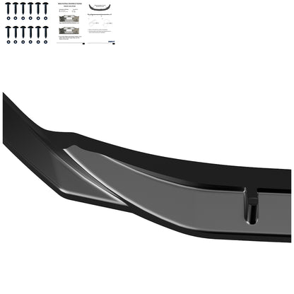 Frontspoiler passend für AUDI A3 8Y (Limousine / Sportback) 2020-2024 Hochglanz Schwarz