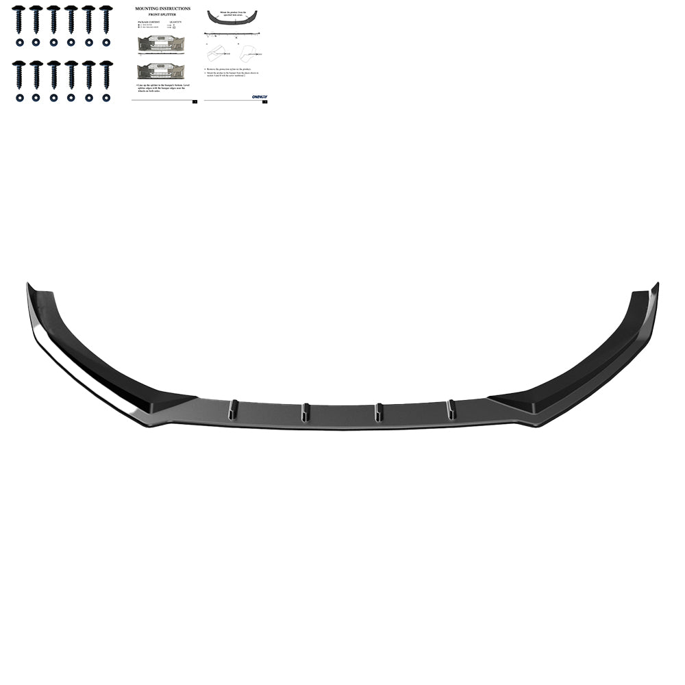 Frontsplitter passend für Audi A3 8V Facelift Limousine 2016-2020 Hochglanz Schwarz