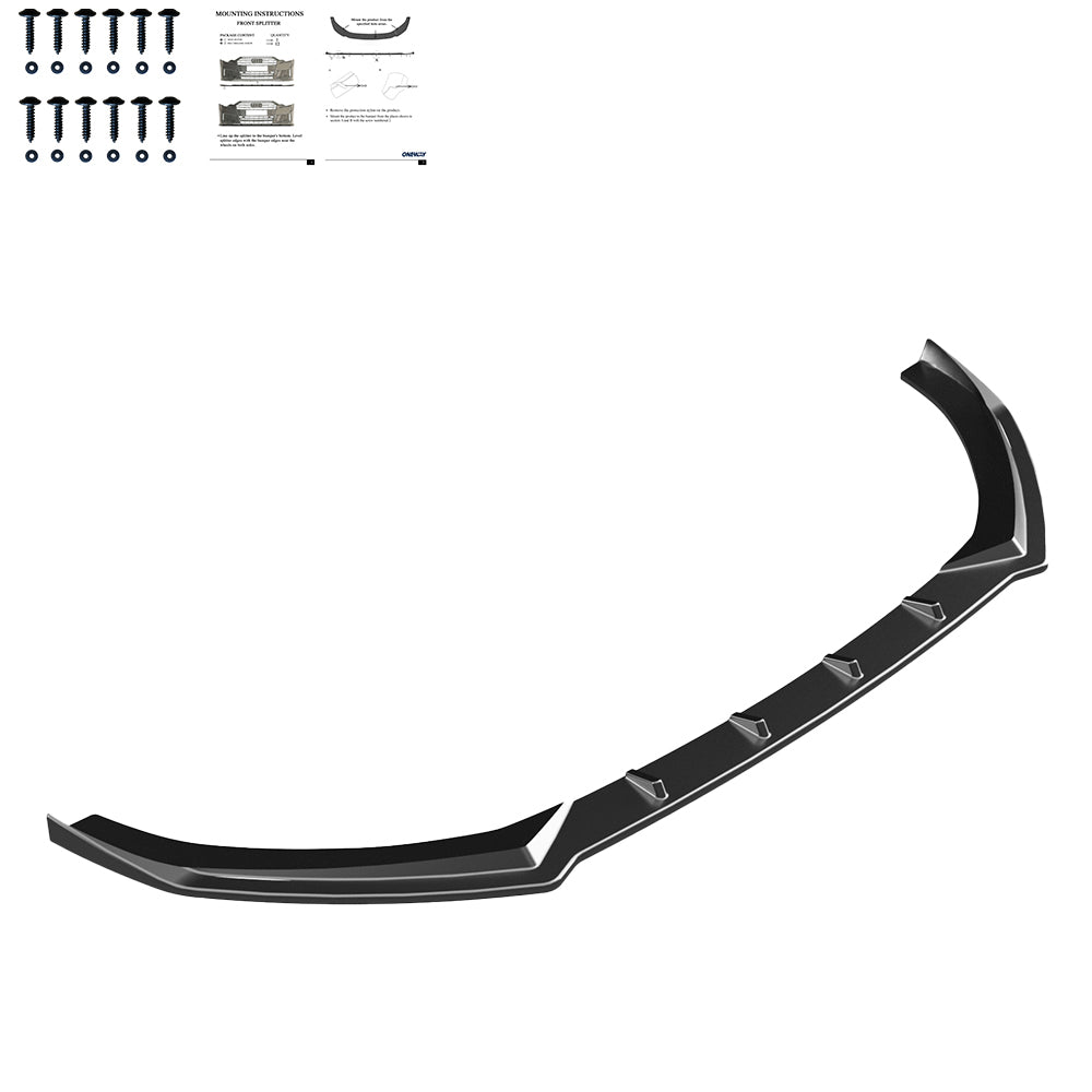 Frontsplitter passend für Audi A3 8V Facelift Limousine 2016-2020 Hochglanz Schwarz