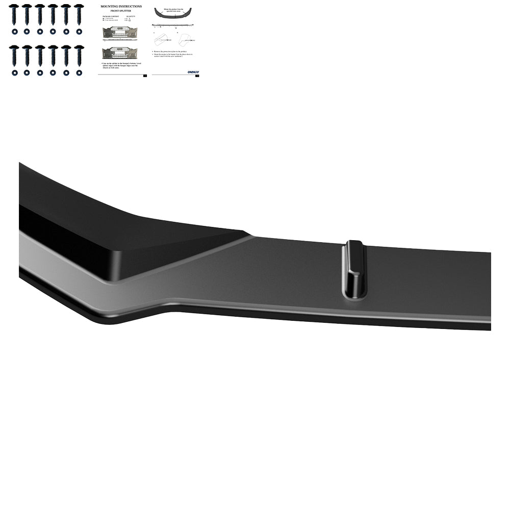 Frontsplitter passend für Audi A3 8V Facelift Limousine 2016-2020 Hochglanz Schwarz
