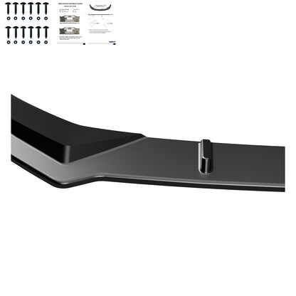 Frontsplitter passend für Audi A3 8V Facelift Limousine 2016-2020 Hochglanz Schwarz